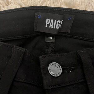 PAIGE Women's Black Stretch Jeans